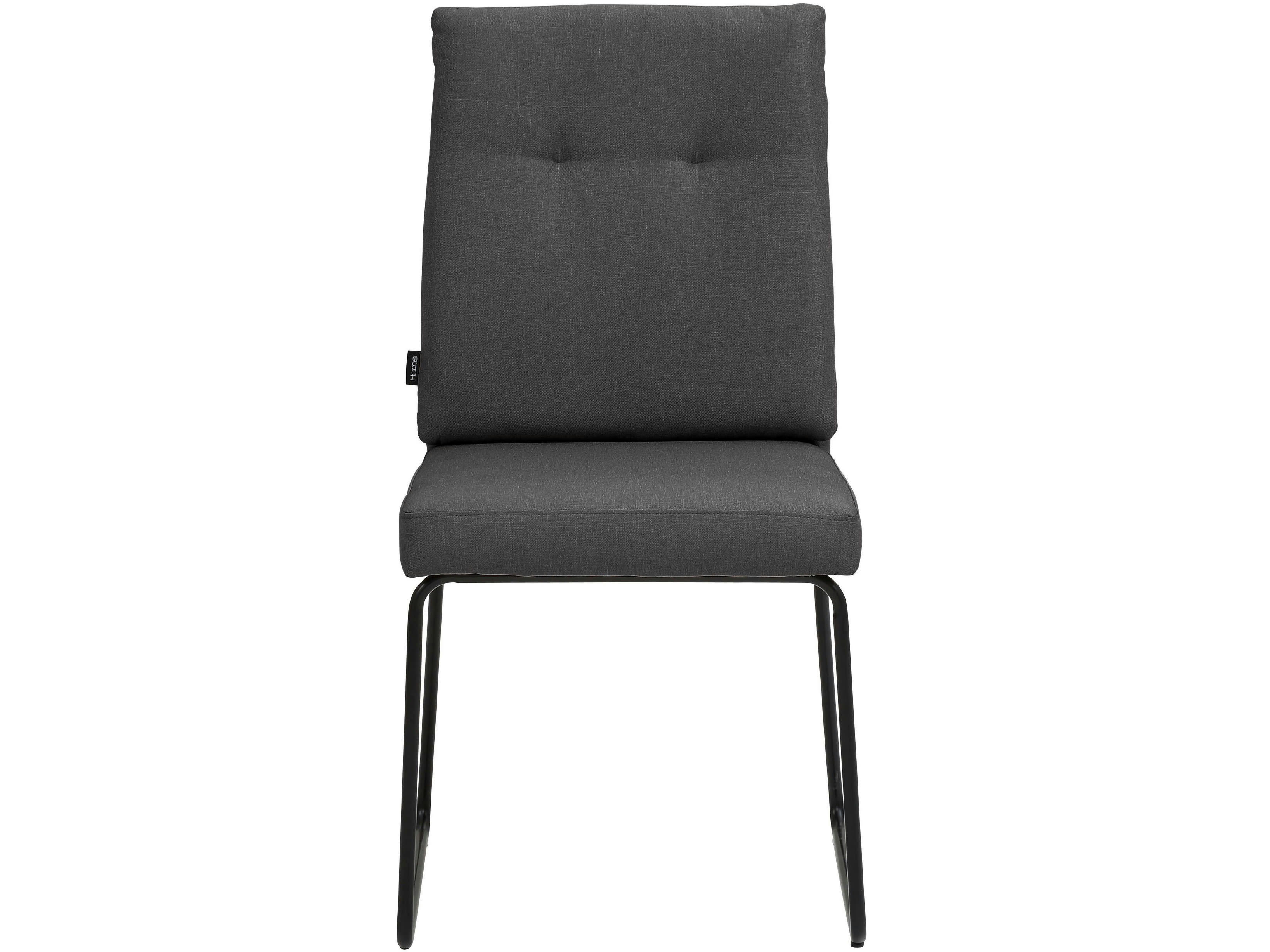 IRENE - Lot de 2 chaises de salle à manger rembourrées en tissu tissé