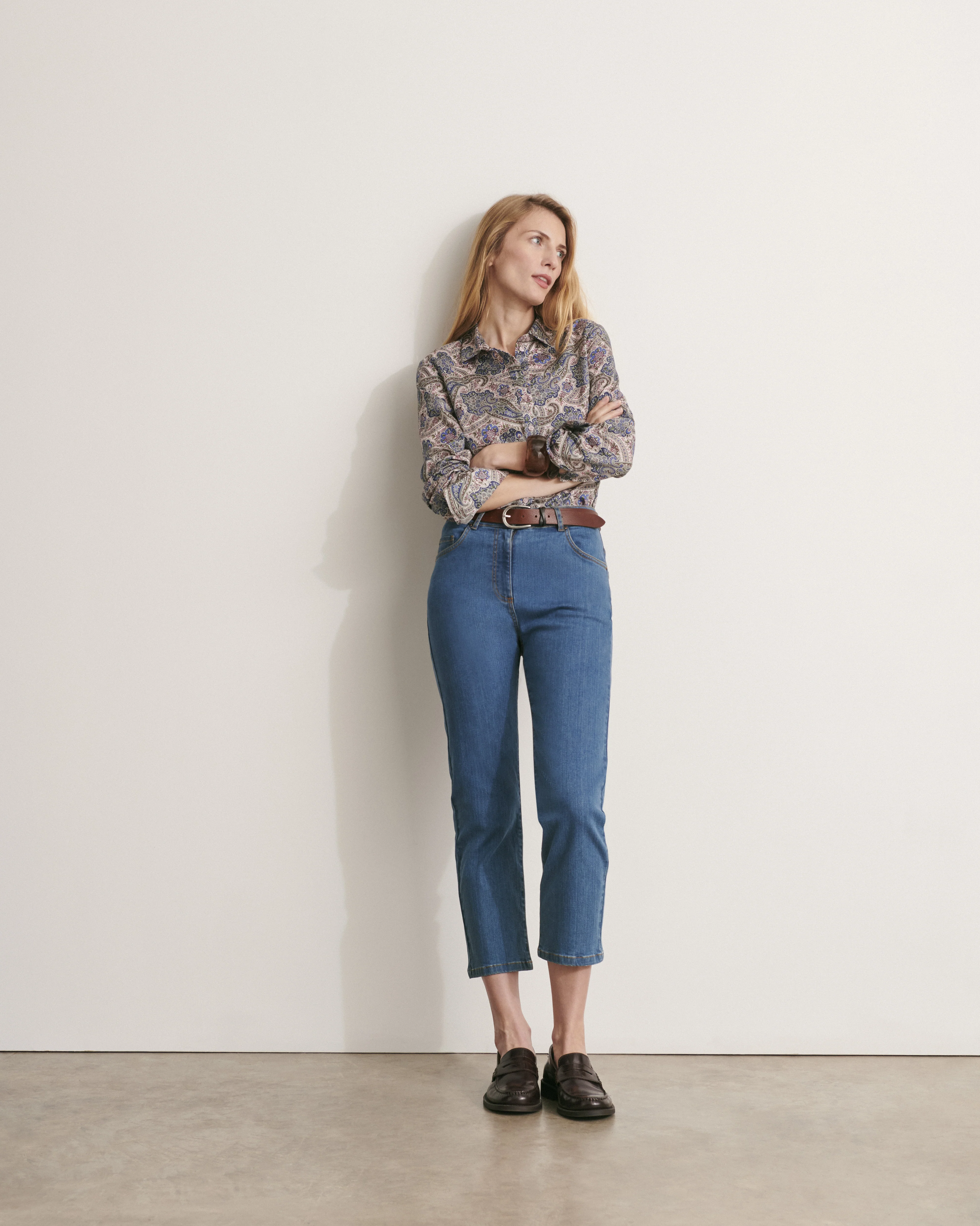 Jeans délavé 7/8ème PANJINA11/11025/301