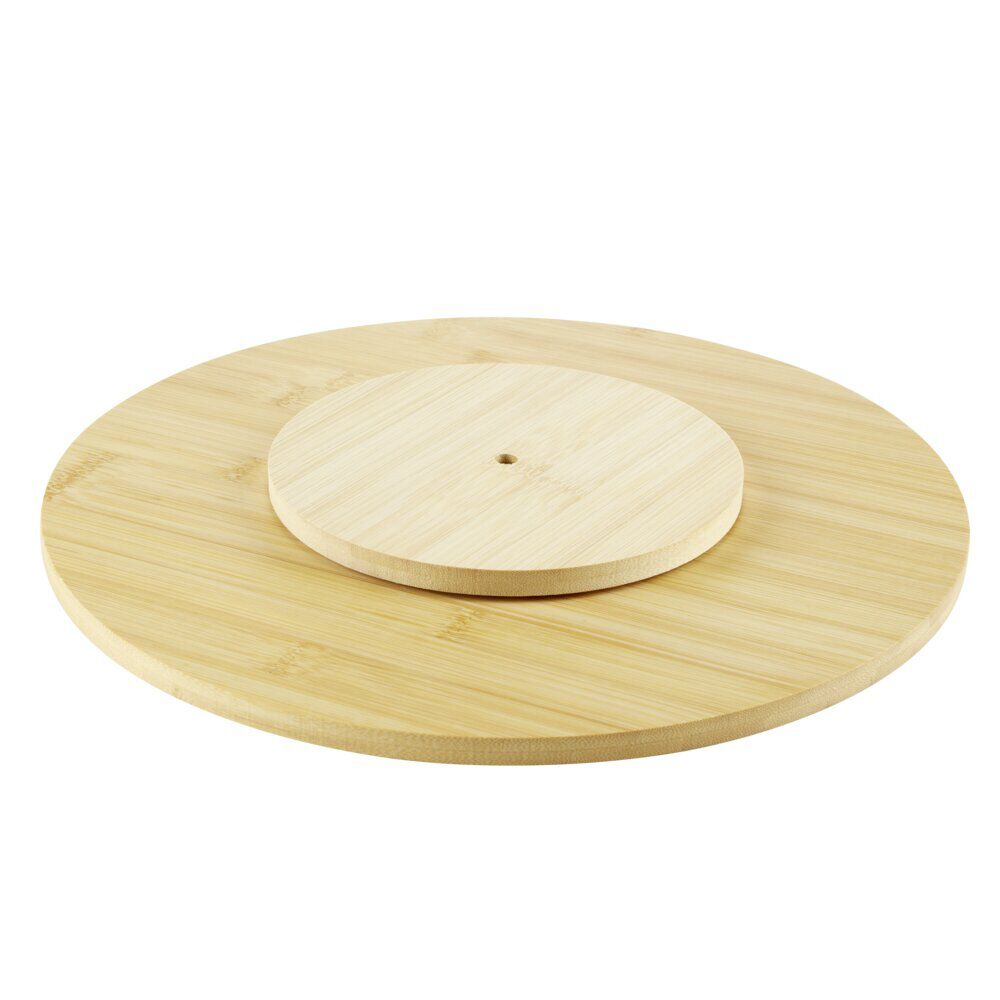 Plateau tournant bambou marron Ø35cm