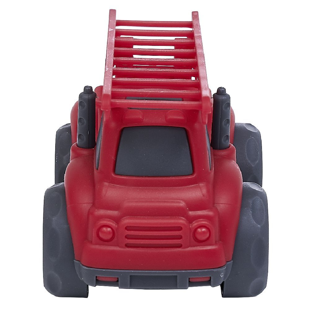 Camion de pompier plastique rouge 10x6,5xH7 cm