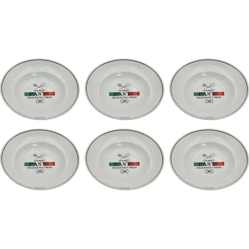 Pastateller 6er-Set Pasta Gourmet