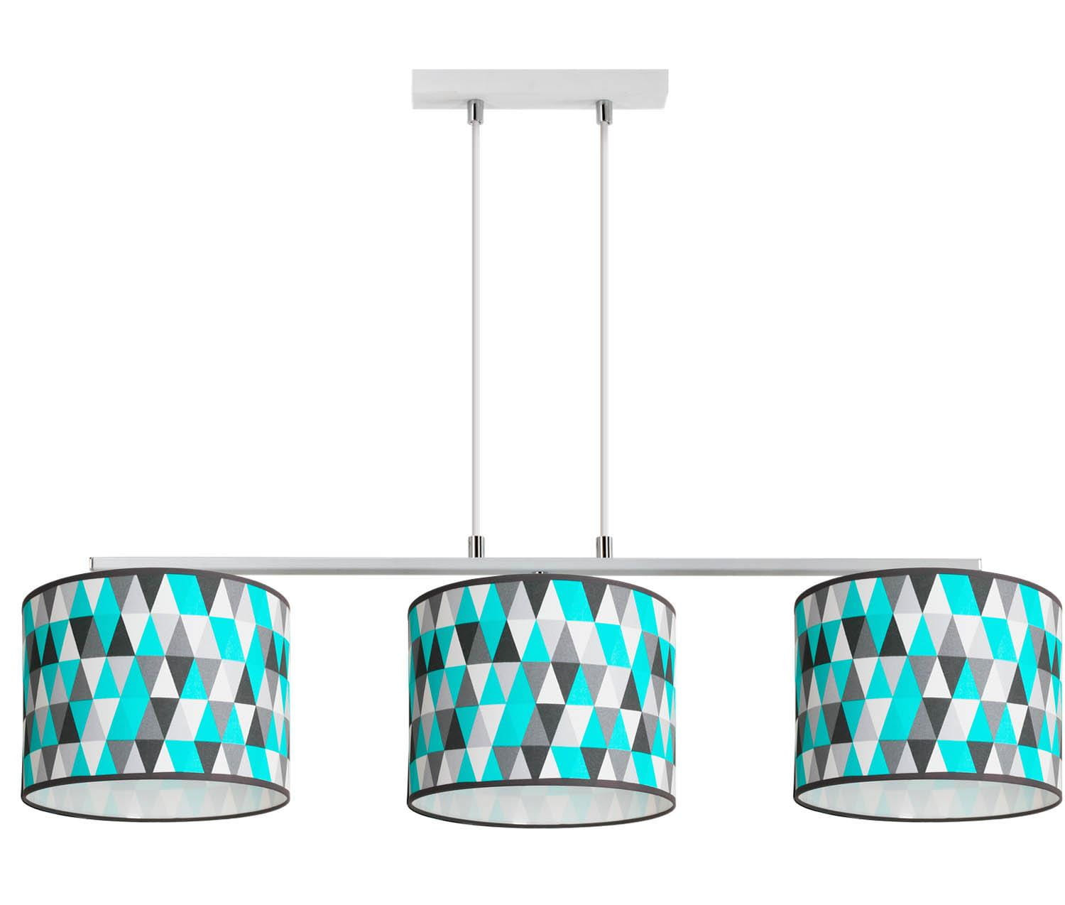 Lampa wisząca biała multikolor Demeter 3xE27x60W wym: 95x81x20 cm Lampex
