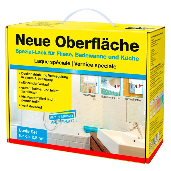 Badewannenlack, Neue Oberfläche Spezial-Lack für Fliese, Badewanne und Küche