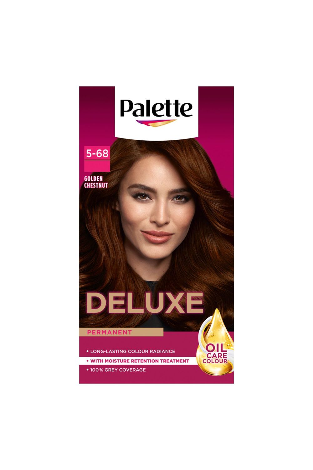 Schwarzkopf Deluxe Creme Colouration 5-68 Golden Chestnut 'Hair Dye', 2 Pack