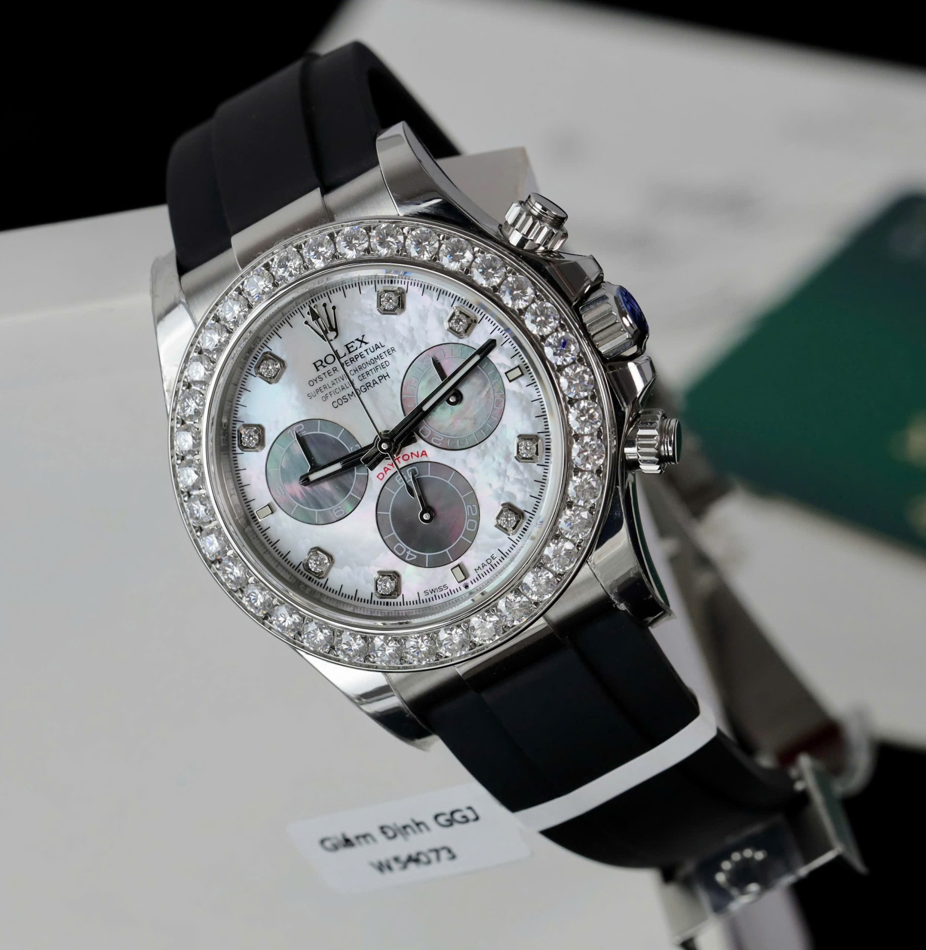 Rolex Daytona 904L Steel MOP Dial With Diamonds 40mm Oysterflex Super Clone