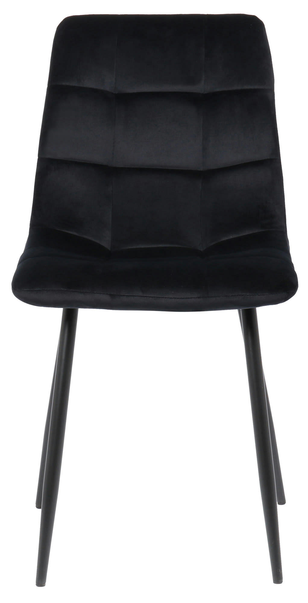 TILDE - Chaise de salle à manger avec pieds en métal en velours Noir