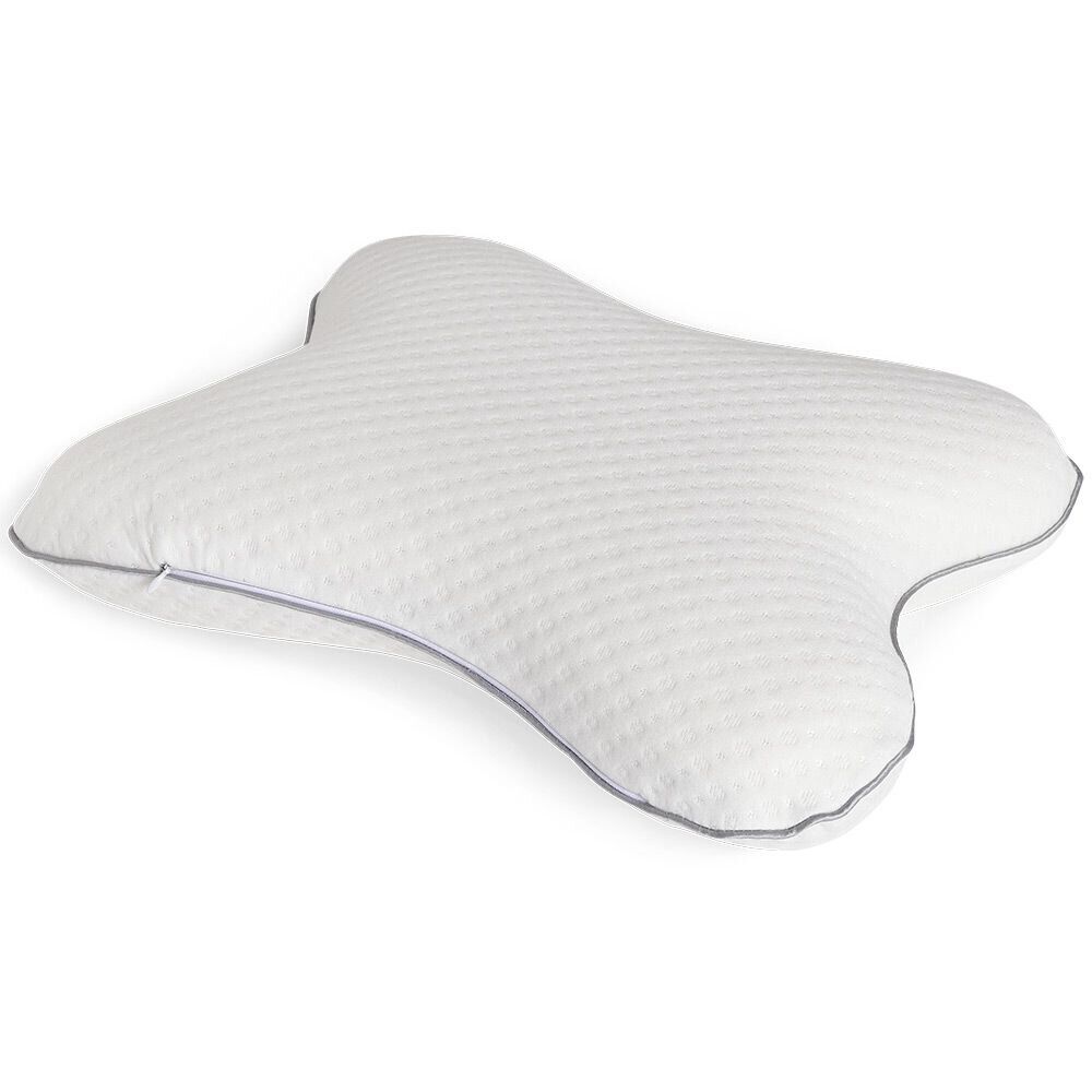 Oreiller ergonomique à mémoire de forme 51x36cm polyester blanc