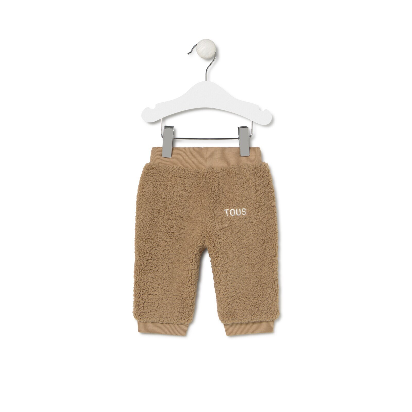 Pantalón deportivo de pelo Casual beige