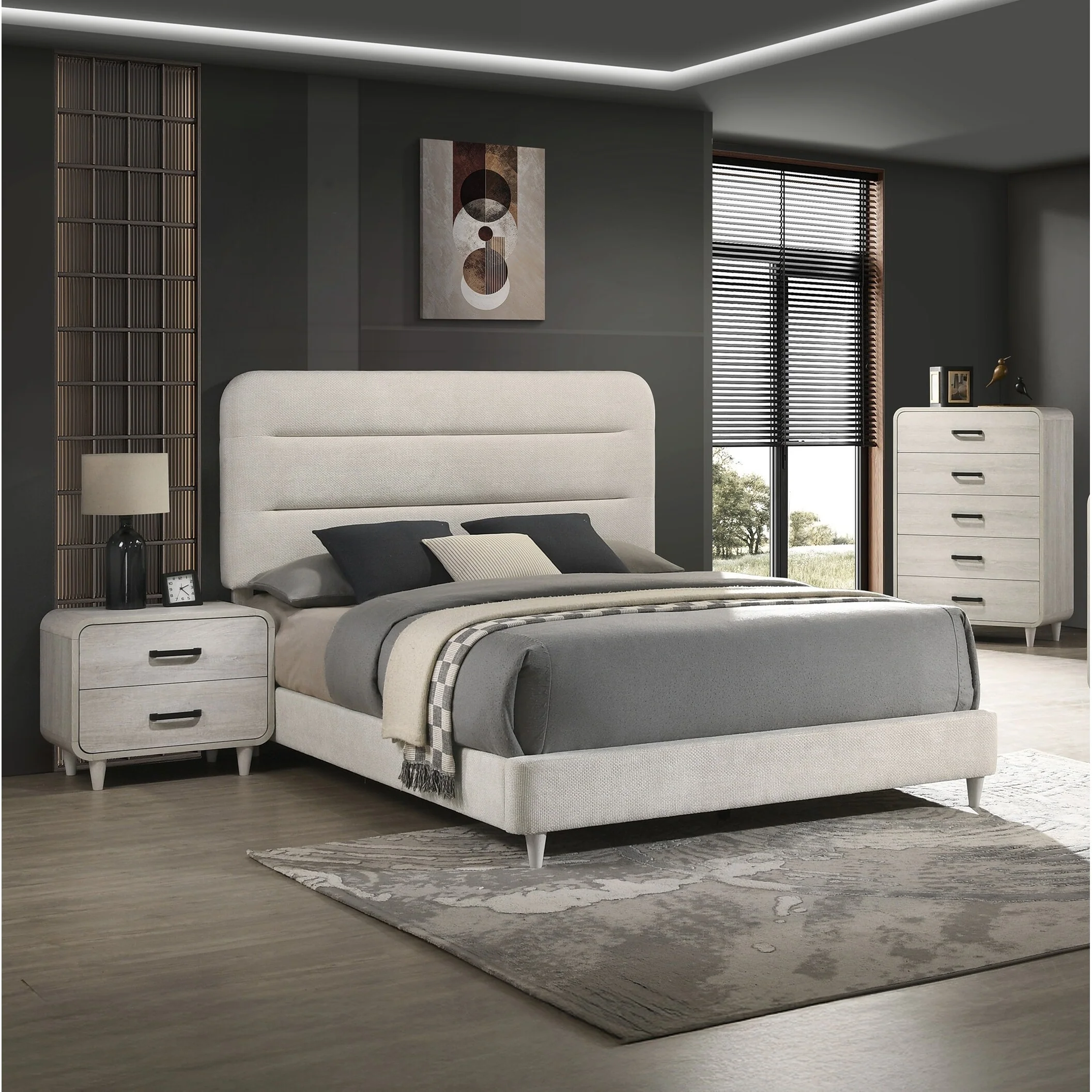 Charming Wooden Nightstand with Ample Storage for Bedroom Enhancement