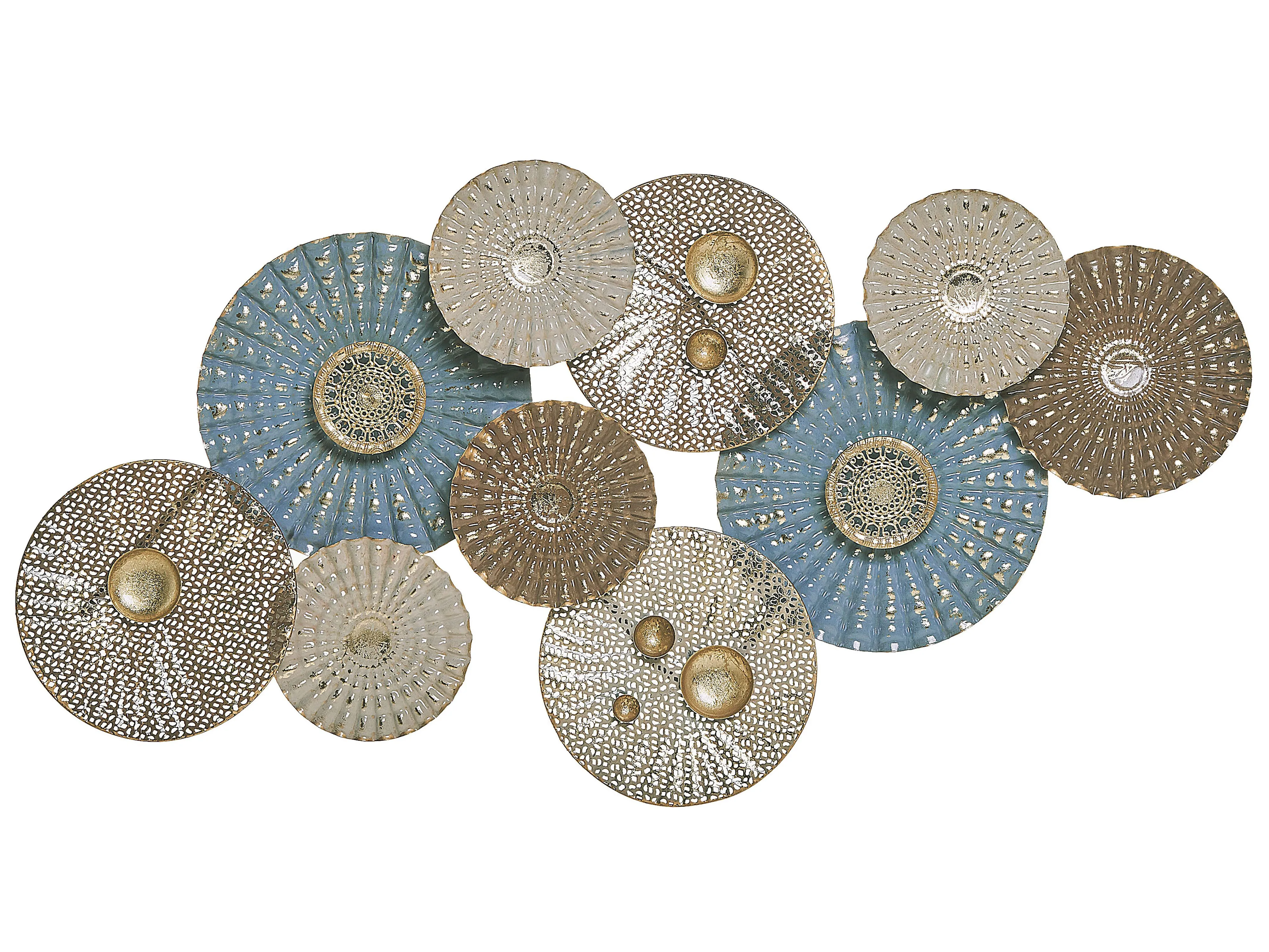 Wall Decor HASSIUM Metal 48 cm Blue