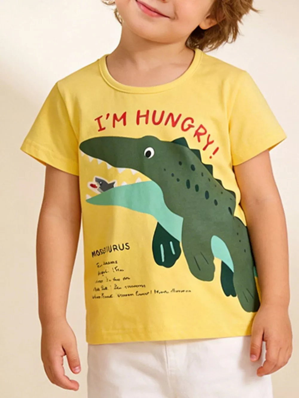 Children's Dinosaur Graphic Short Sleeve T-Shirt