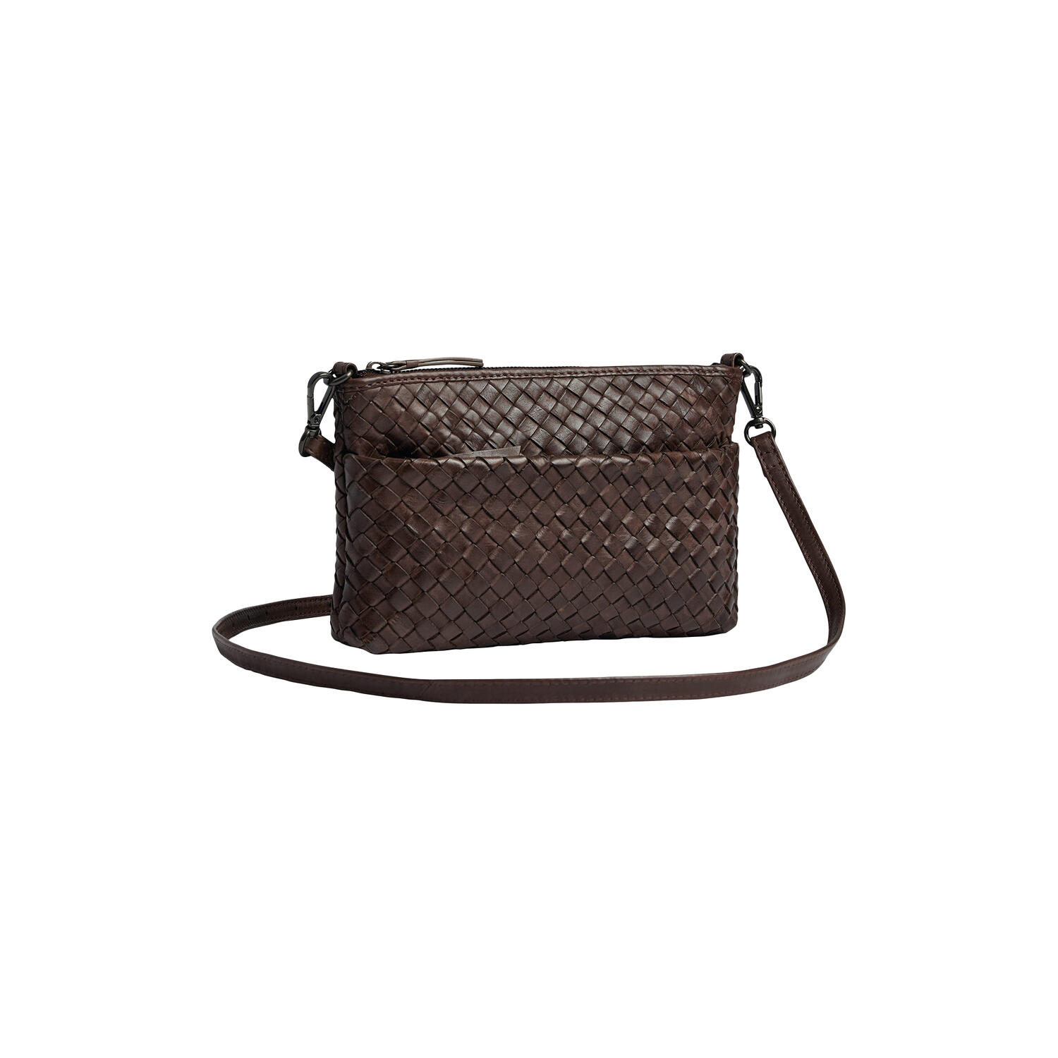KarimaMBG Crossbody Bag Weave, dark brown