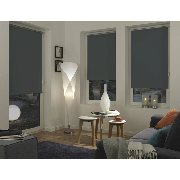 Rollo »EASYFIX«, schiefergrau, Thermo, Polyester