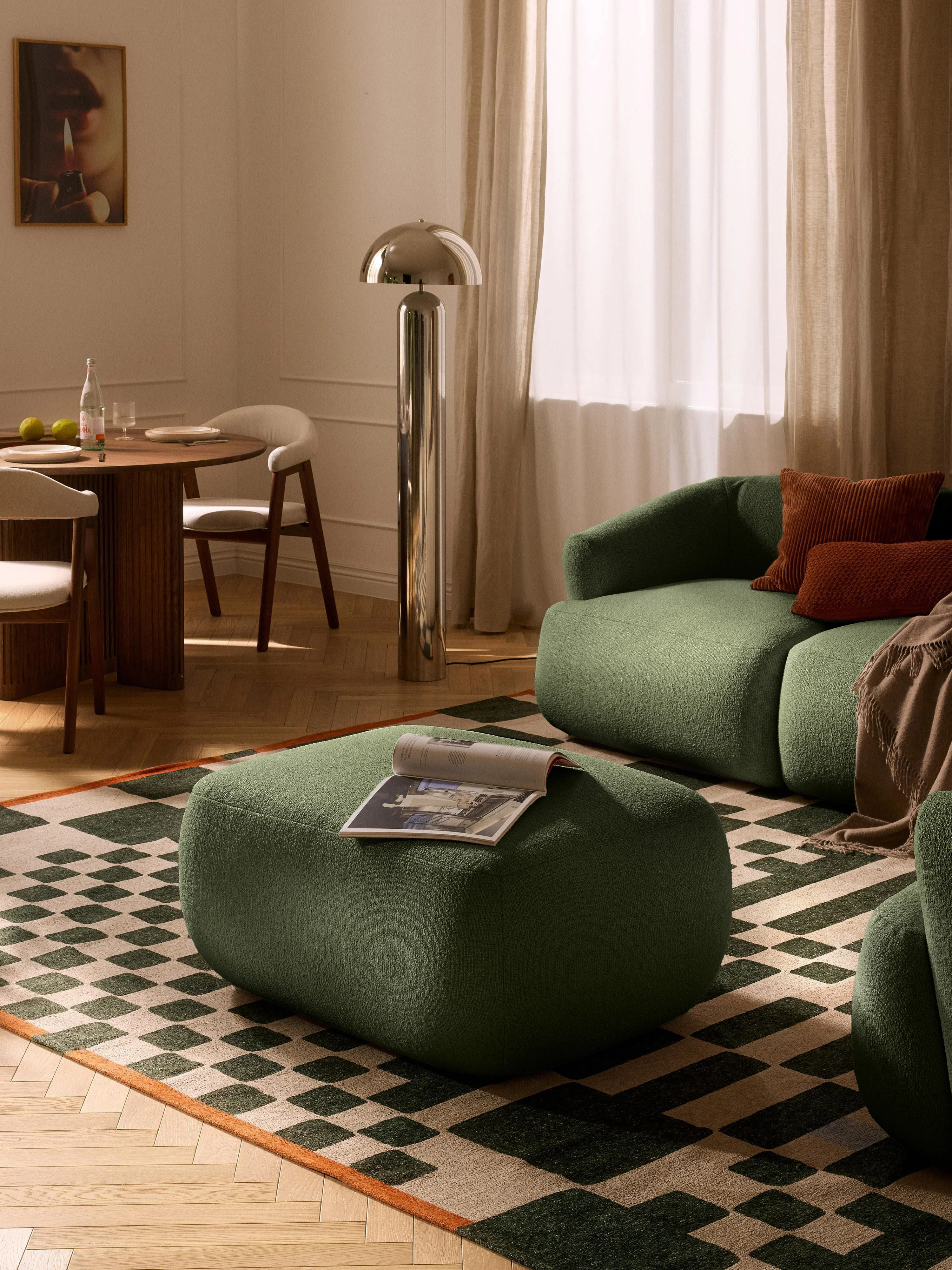 Bouclé-Hocker Sofia