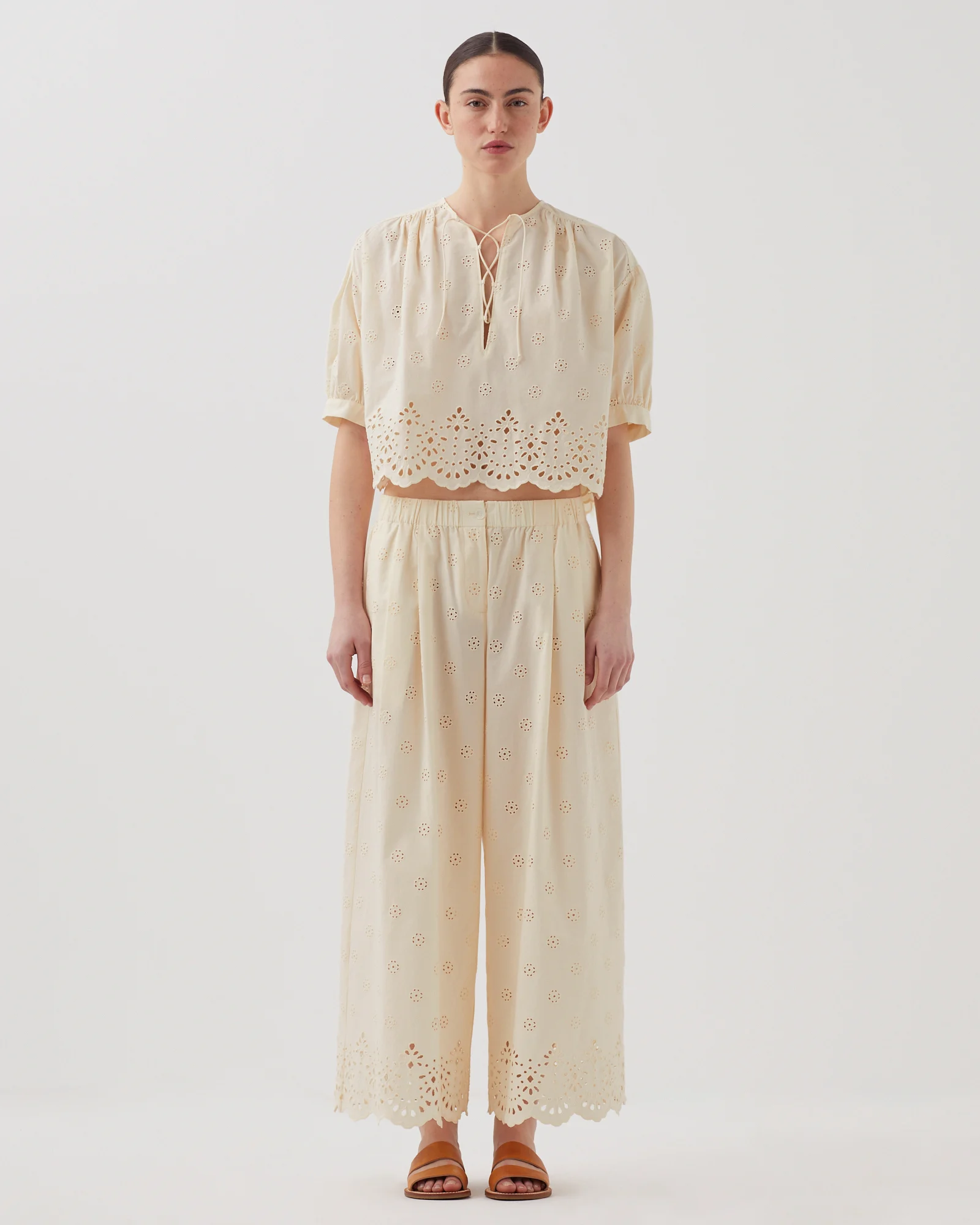 Blouse broderie anglaise en coton