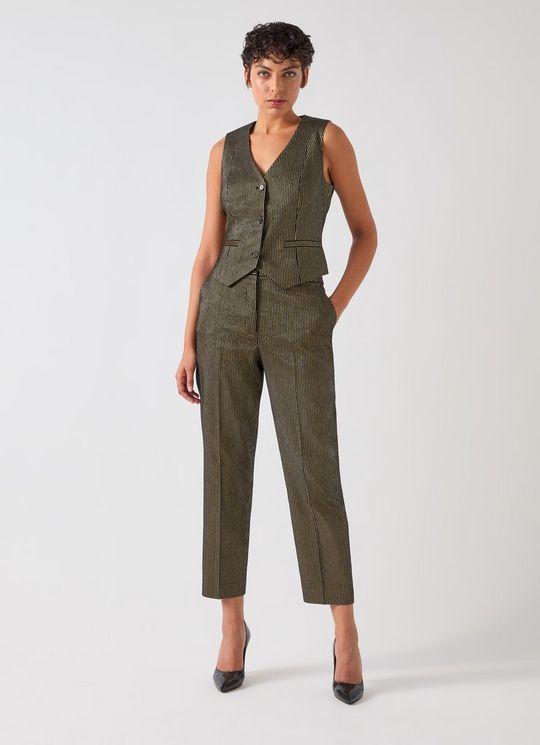 Bella Black & Gold Stripe Gold Trouser