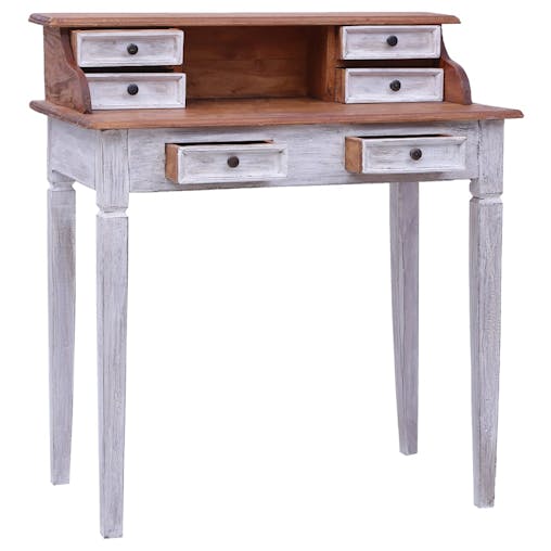 NNEVL Writing Desk with Drawers 90x50x101 cm Solid Reclaimed Wood