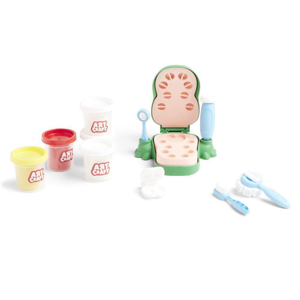 Pâte à modeler dinosaure dentiste
