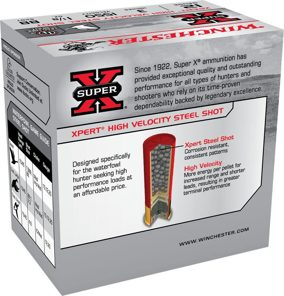 Winchester 12-Gauge #BB Steel Shotgun Shells, 3-in