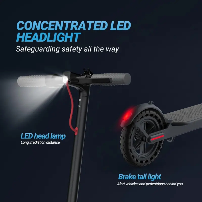 Electric Scooter – 16 MPH Max Speed, 8.5" Honeycomb Solid Tires, 350W Motor,9- 12 Miles Range, Foldable Commuter Scooter with Dual Braking System & App Control11