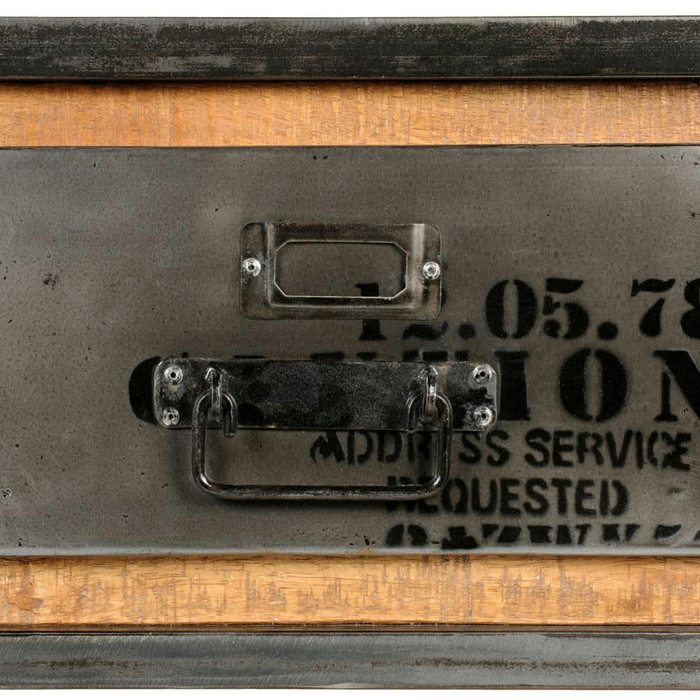 Manufacture - Table de chevet avec tiroir en métal noire L 45 cm