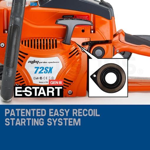 NNEMB Petrol Commercial Chainsaw 22 Bar Chain Saw E-Start Tree Pruning Top Handle