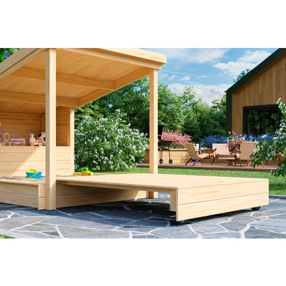 Sandkastenabdeckung »Pippi 1«, LxB: 145 x 165 cm, natrubelassen