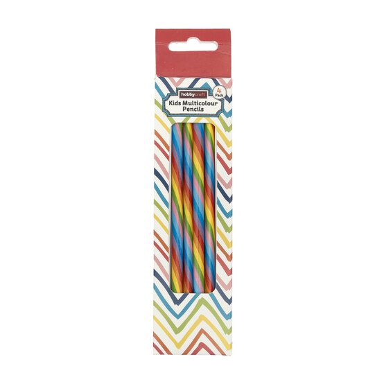 Kids�?Multicolour Pencils 4 Pack