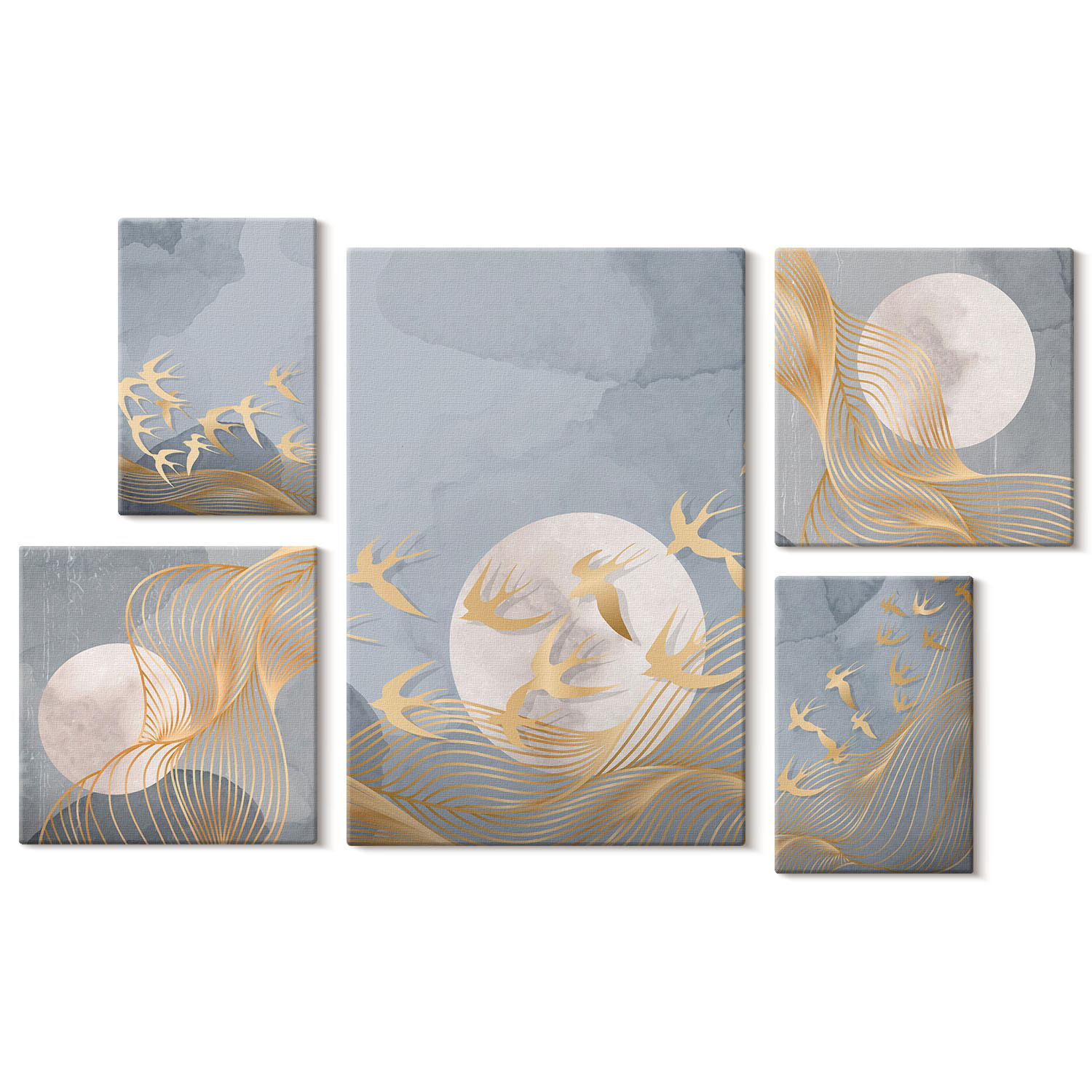 Obraz canvas 5 części Harmonia natury|20x30, 30x30, 40x60|Wallfluent