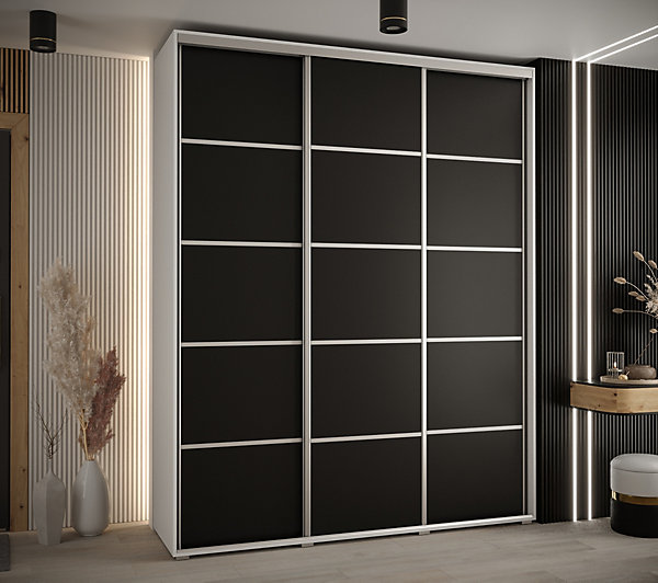 Armoire Davos 4 a portes coulissantes H. 235,2 x L. 200 x P. 45 3 portes