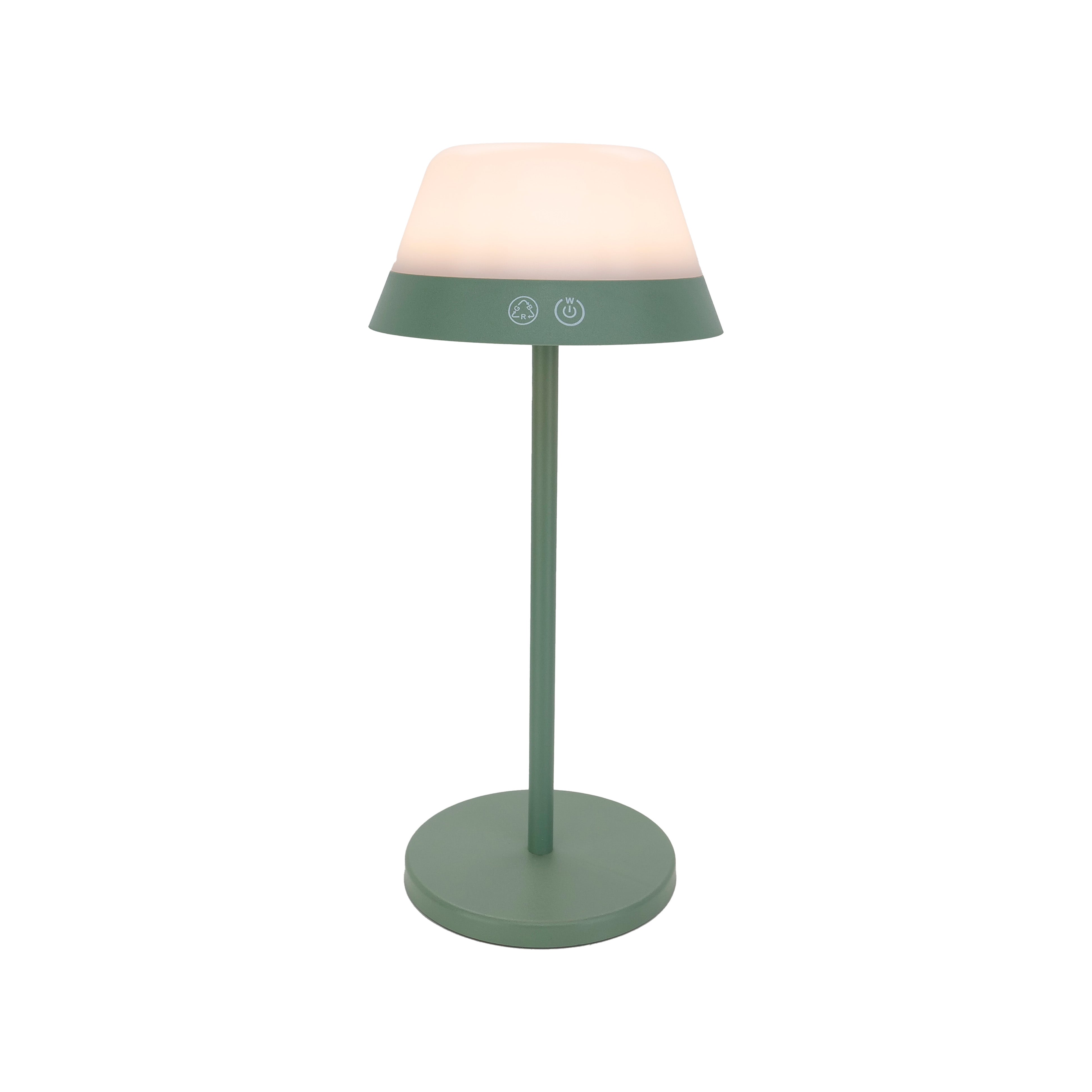 EGLO tafellamp Meggiano - draadloos - 32 cm - groen/wit