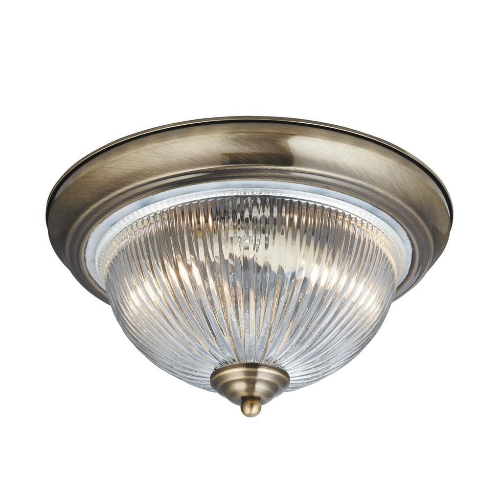 American Diner IP44 lampa sufitowa 2-punktowa antyczny mosiądz