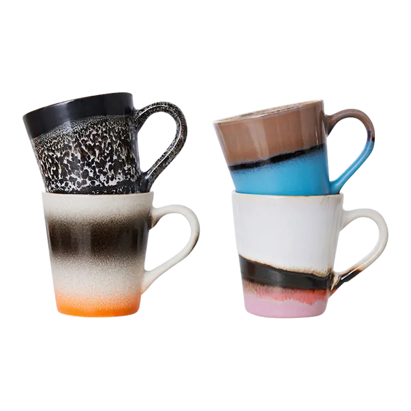 Tassen-Set 4-teilig 70'S