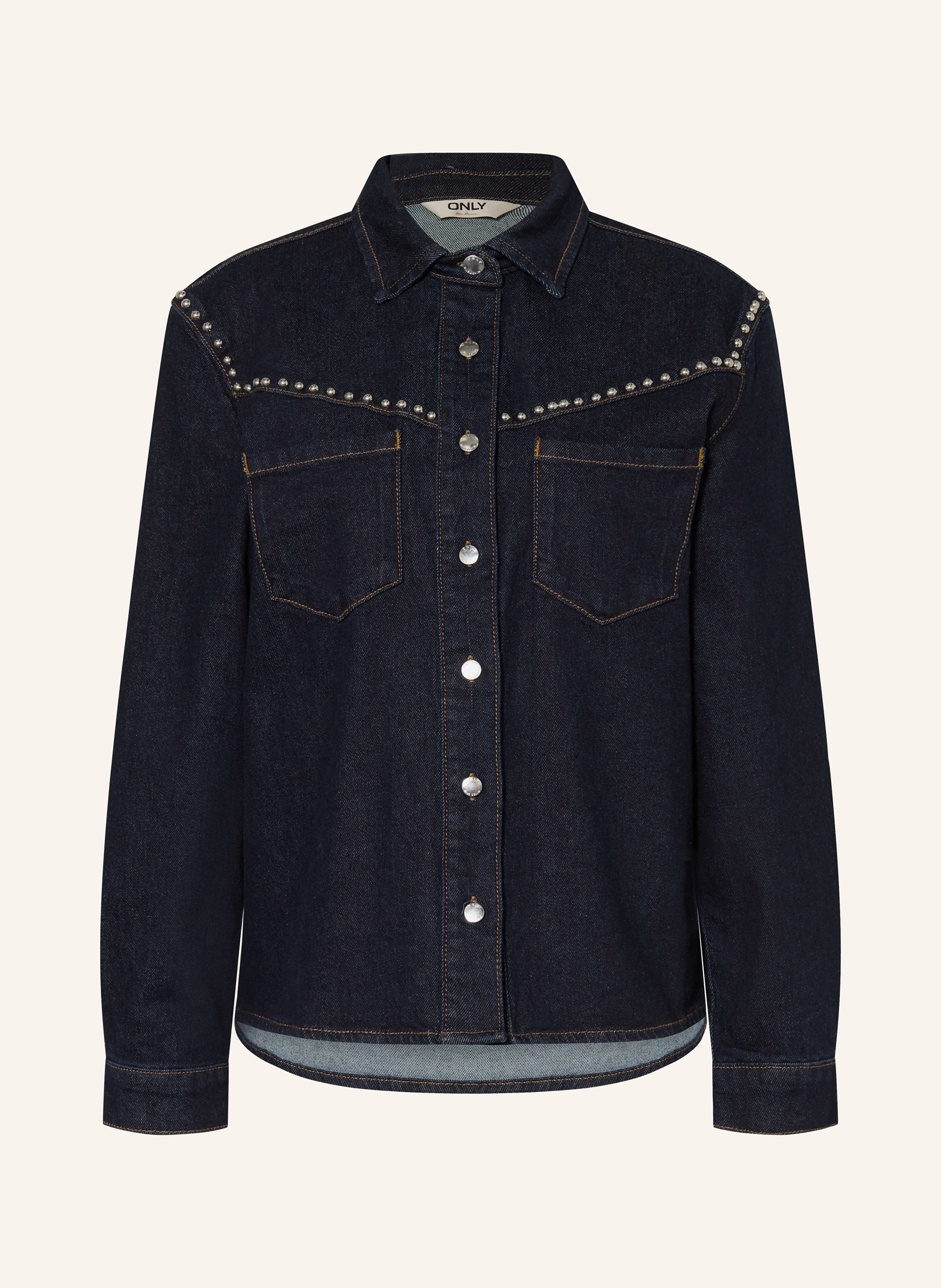 ONLY Jeansbluse mit Nieten