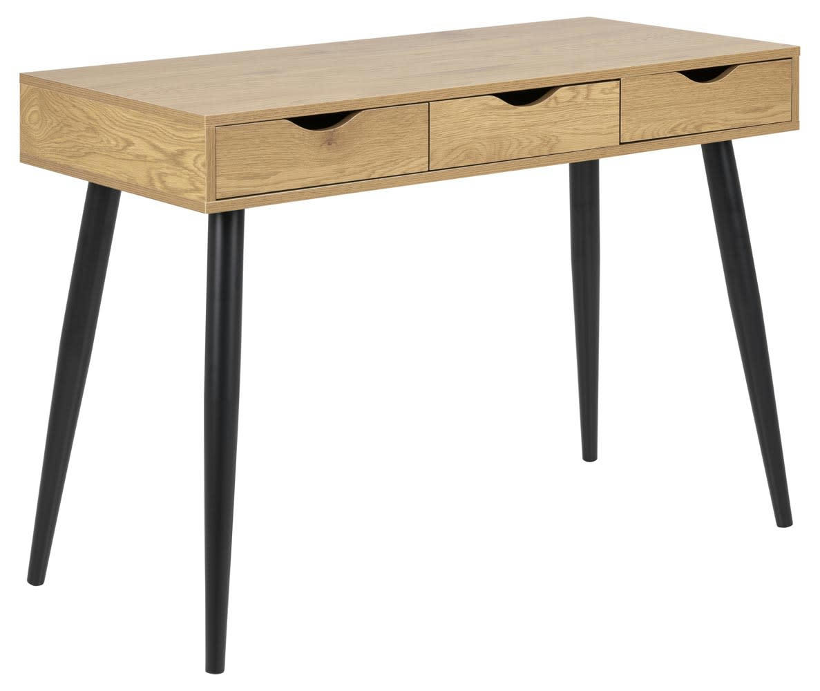 SEVEY - Bureau scandinave avec tiroirs noir