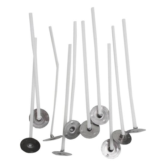 Pre-Waxed Wick Assemblies for Paraffin Wax 80mm 10 Pack