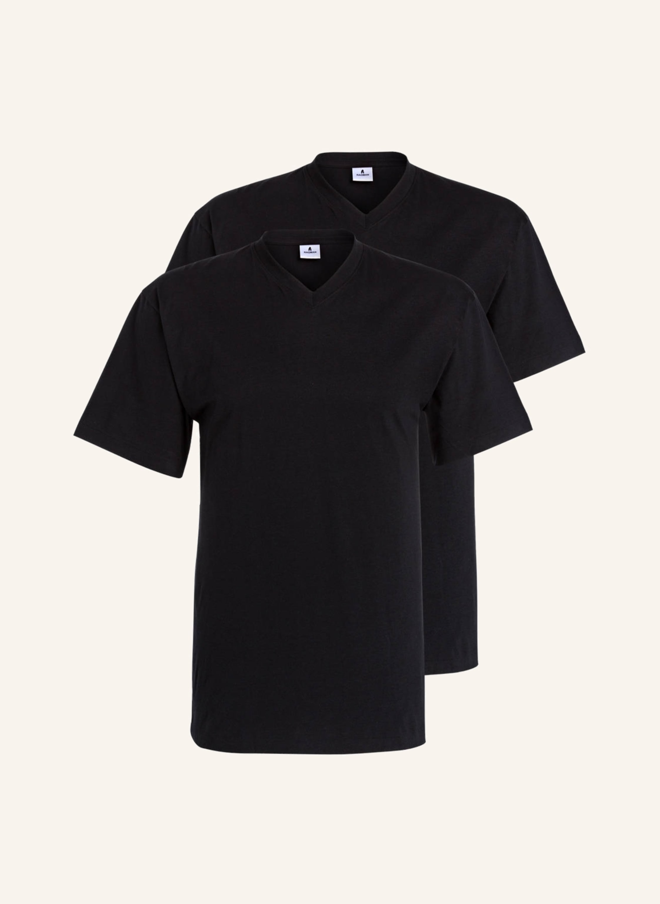 RAGMAN 2er-Pack V-Shirts