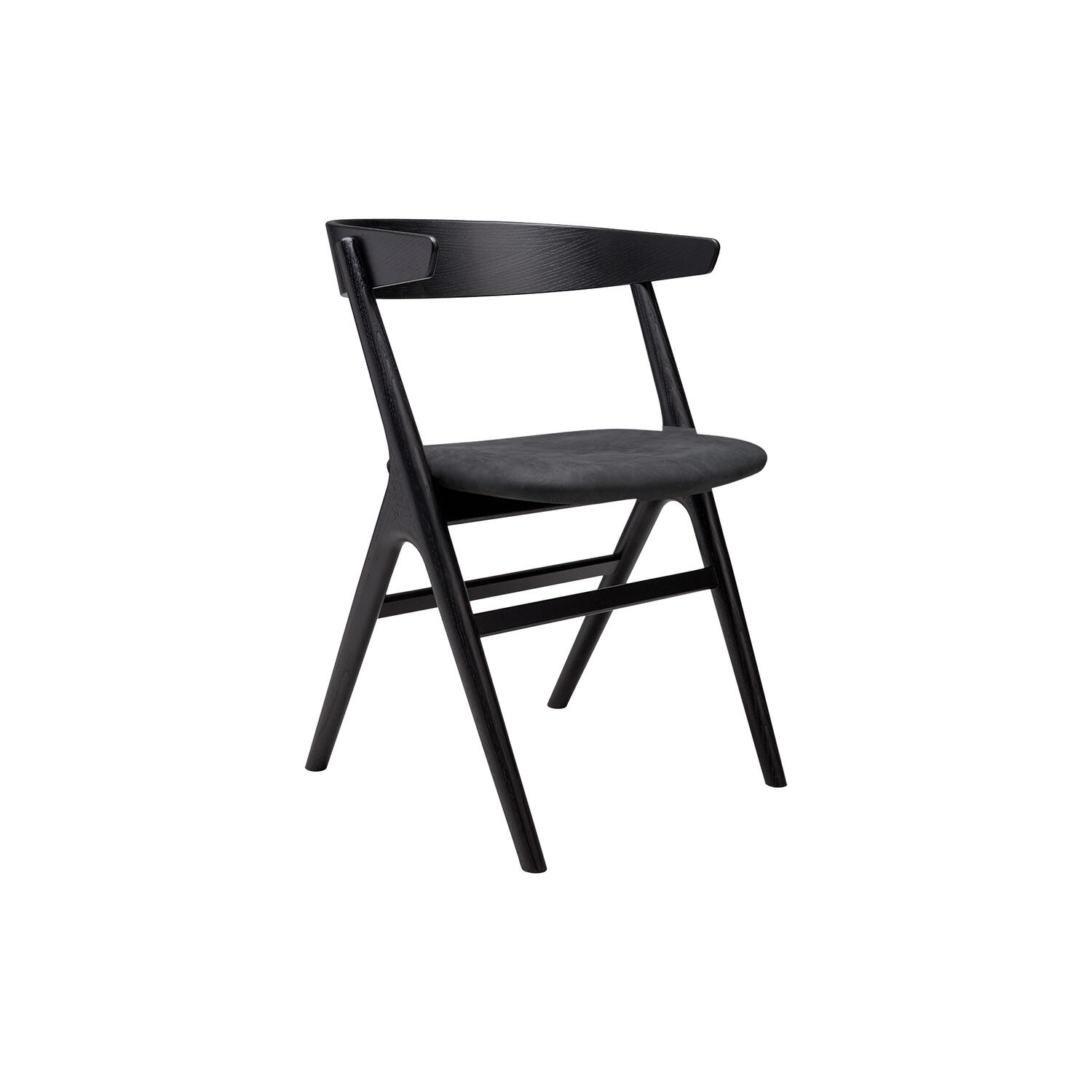 Sibast No 9 spisebordsstol, sortlakeret eg/dark grey