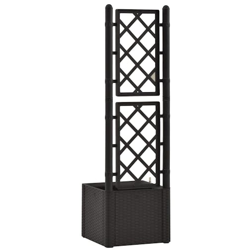NNEVL Garden Raised Bed with Trellis and Self Watering System Anthracite
