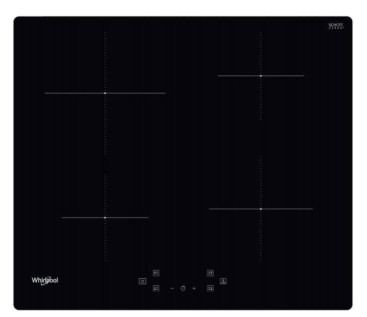 Płyta indukcyjna 59 cm czarne szkło WHIRLPOOL WSQ4860NE