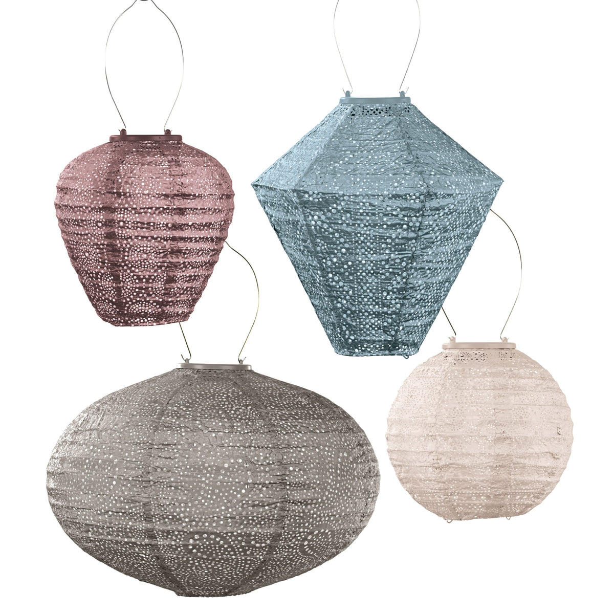 Lumiz tuinverlichting op zonne energie - solar - lampionnen - validiviaanse Set - 4 stuks