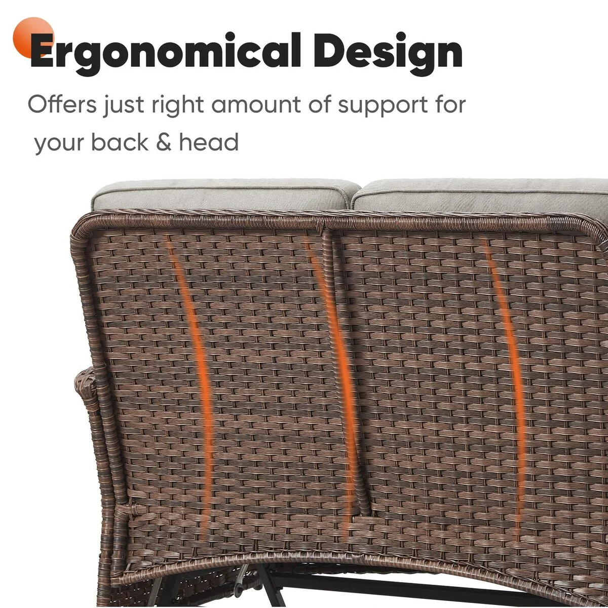 Patio Rocking Chair with Outdoor Glider Sofa