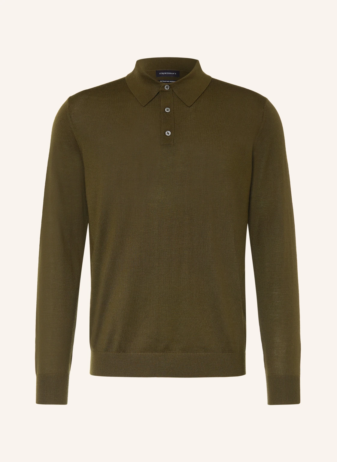 STROKESMAN'S Strick-Poloshirt aus Merinowolle
