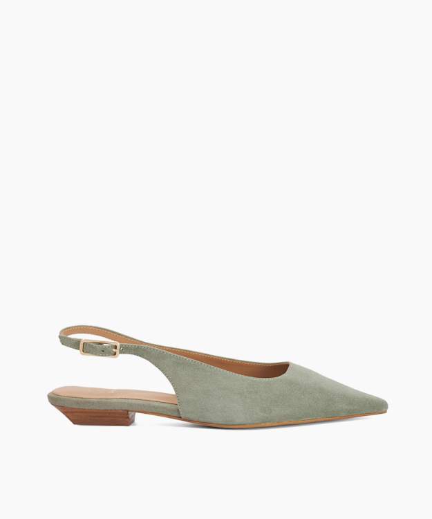 Hostess Sage - Suede Sling Backs