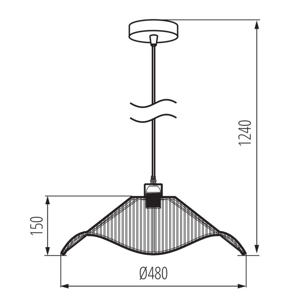 Lampa wisząca LL WERNIC LAMP03 E27 66649 LightLogic boho lekka ciepły brąz