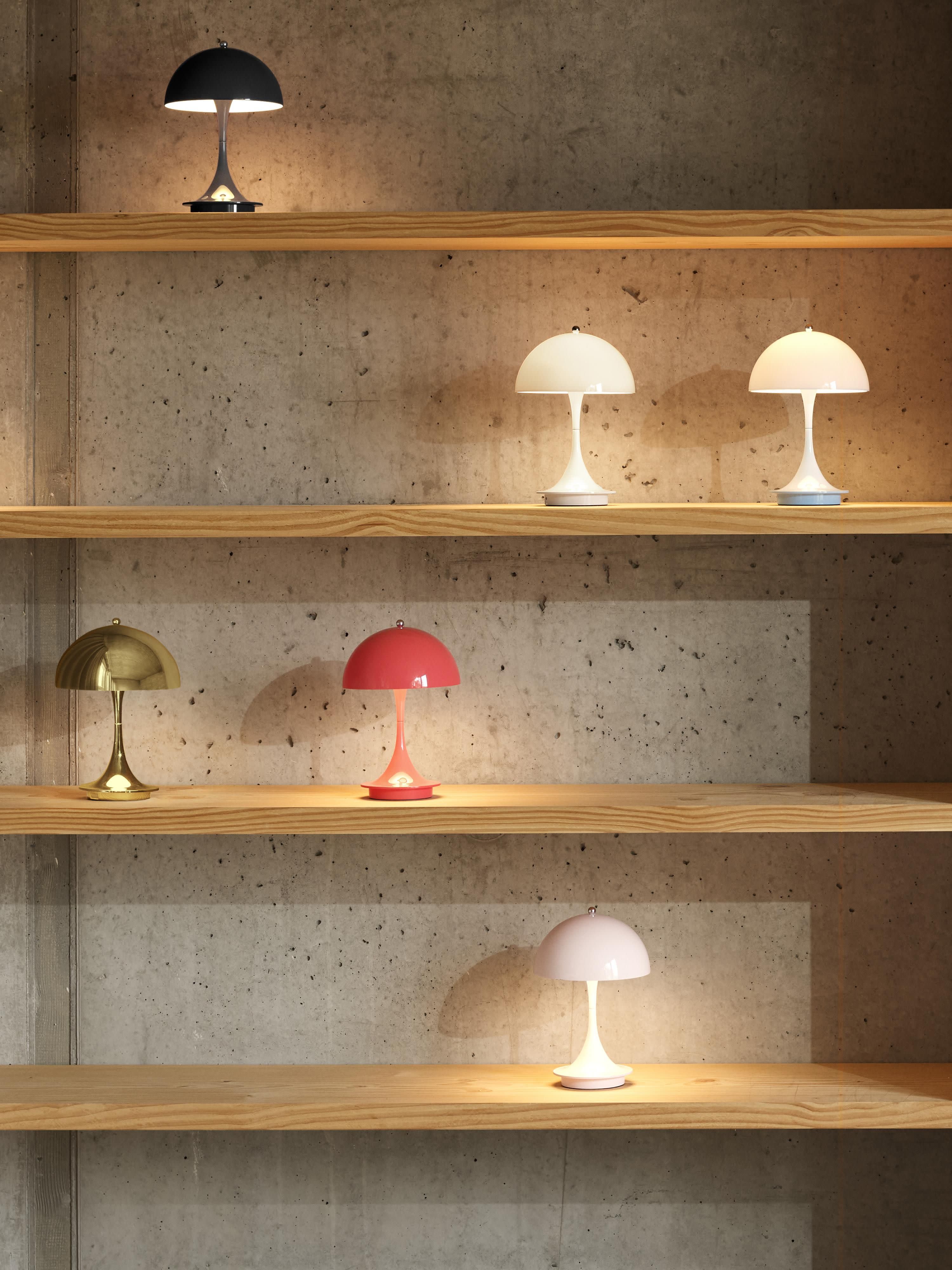 Mobile dimmbare LED-Tischlampe Panthella 160, Design Verner Panton