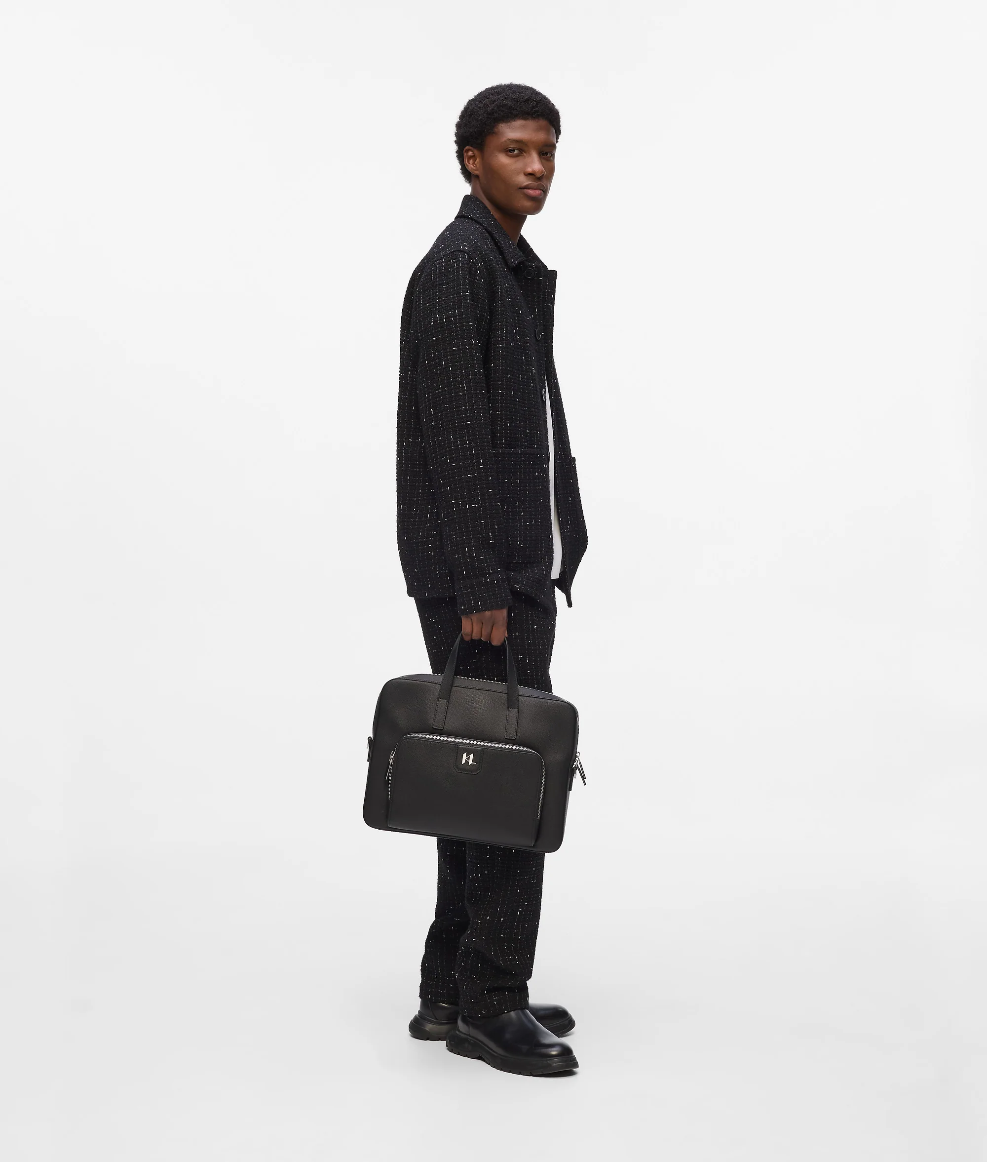 Mallette en cuir K/Monogram