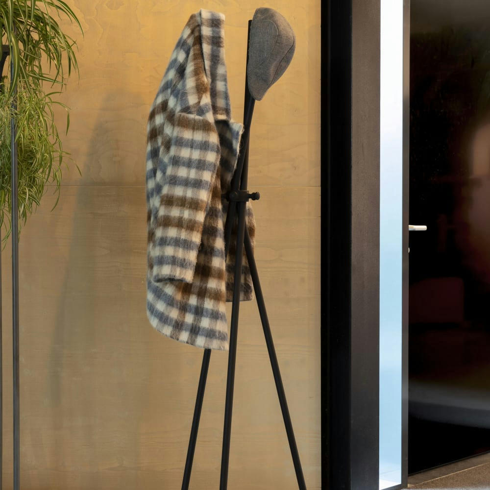 DARWIN - Porte-manteaux trépied en métal noir