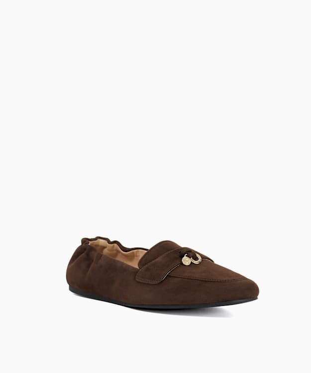 Glamper Brown - Suede Tassel Trim Loafers