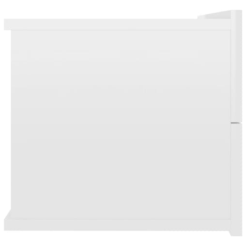 NNEVL Bedside Cabinets 2 pcs High Gloss White 40x30x30 cm Chipboard